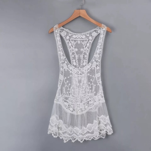 New! Boho Lace Cover Up - Picture 6 of 8